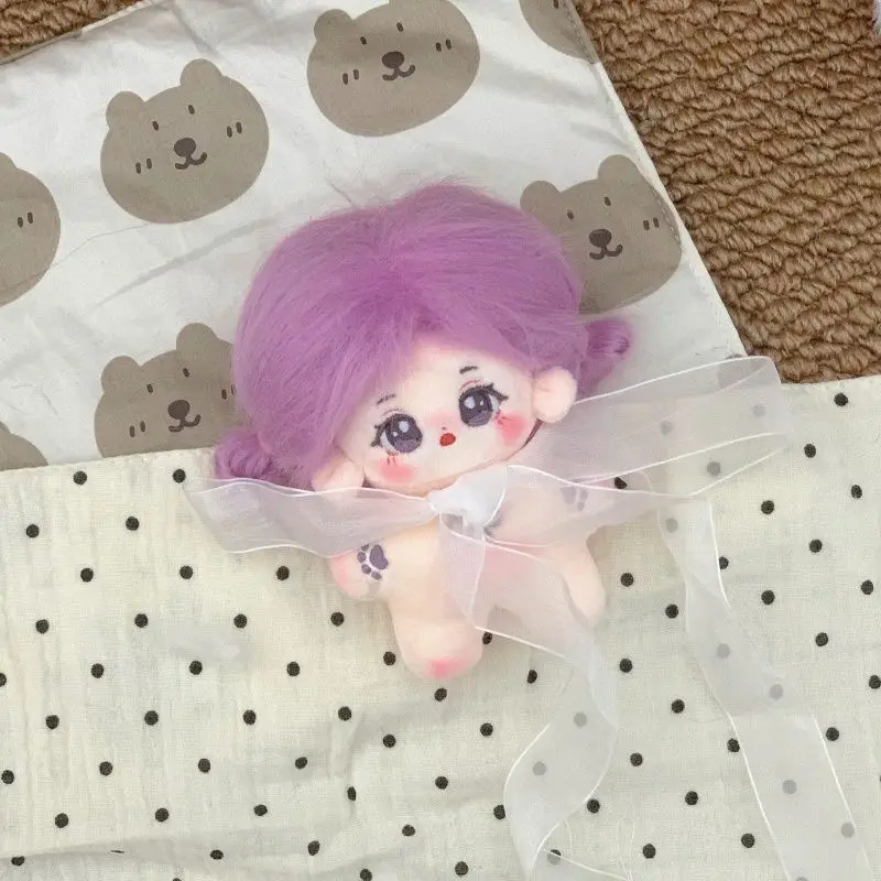 Cute 10cm cotton doll plush toy with fluffy hair series - star-shaped gift doll view 6