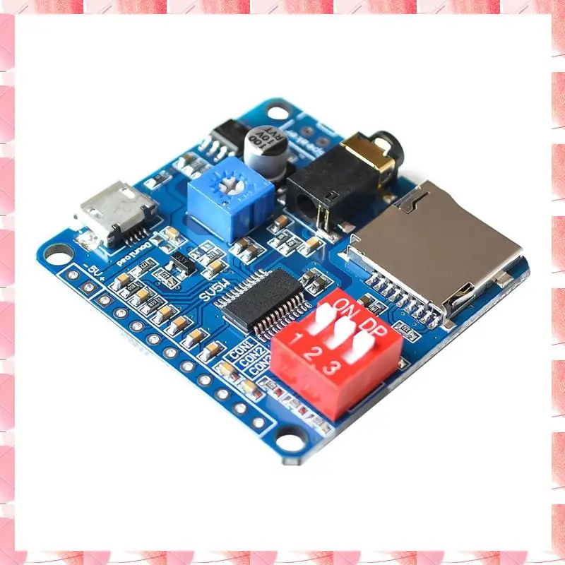 JAJA Player Module Voice Sound Playback Module UART I/O Trigger Class D Amplifier Board 5W DY-SV5W