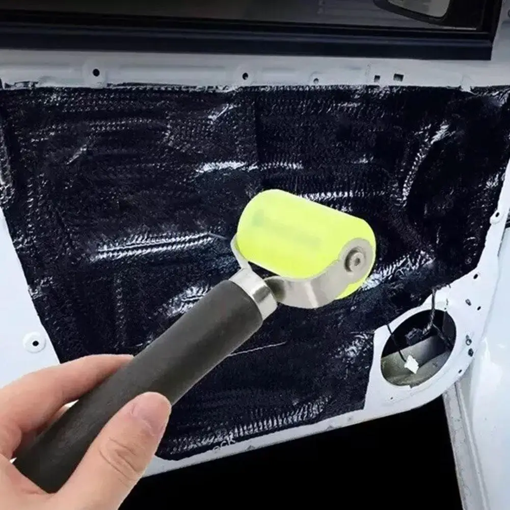 Dual-size Car Sound Deadening Roller Heavy-duty Abs + Metal Wheel Tool For Insulation Mat Auto Audio Soundproofing Accessor T1j9