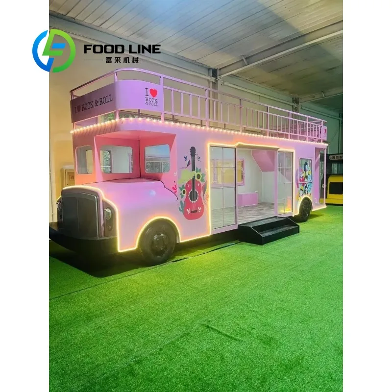 Customized Fully-Equipped Modern Catering Food Truck Mobile Kitchen for Pizza Coffee Ice Cream BBQ Taco Hotels