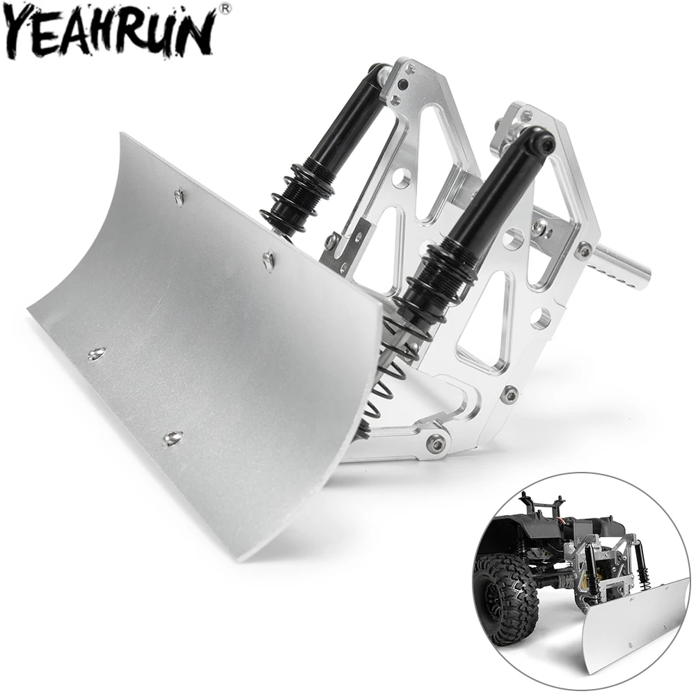 

YEAHRUN Metal Snow Plow Snow Sand Shovel Tools for 1/10 RC Crawler TRX4 TRX6 Axial SCX10 II 90046 90047 90028 90027