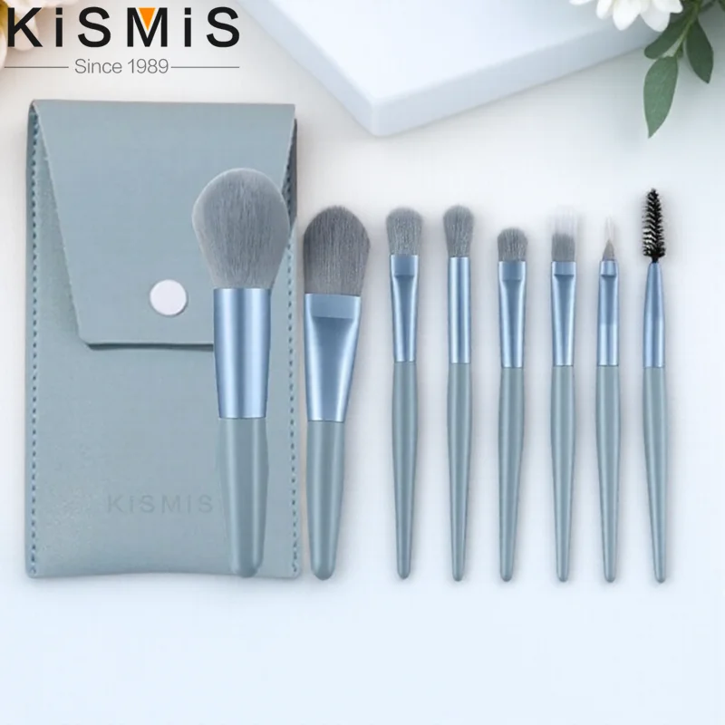 8 個ミニポータブルソフトメイクブラシセットアイシャドウファンデーションパウダーコンシーラーブラッシュ化粧品メイクアップツール用