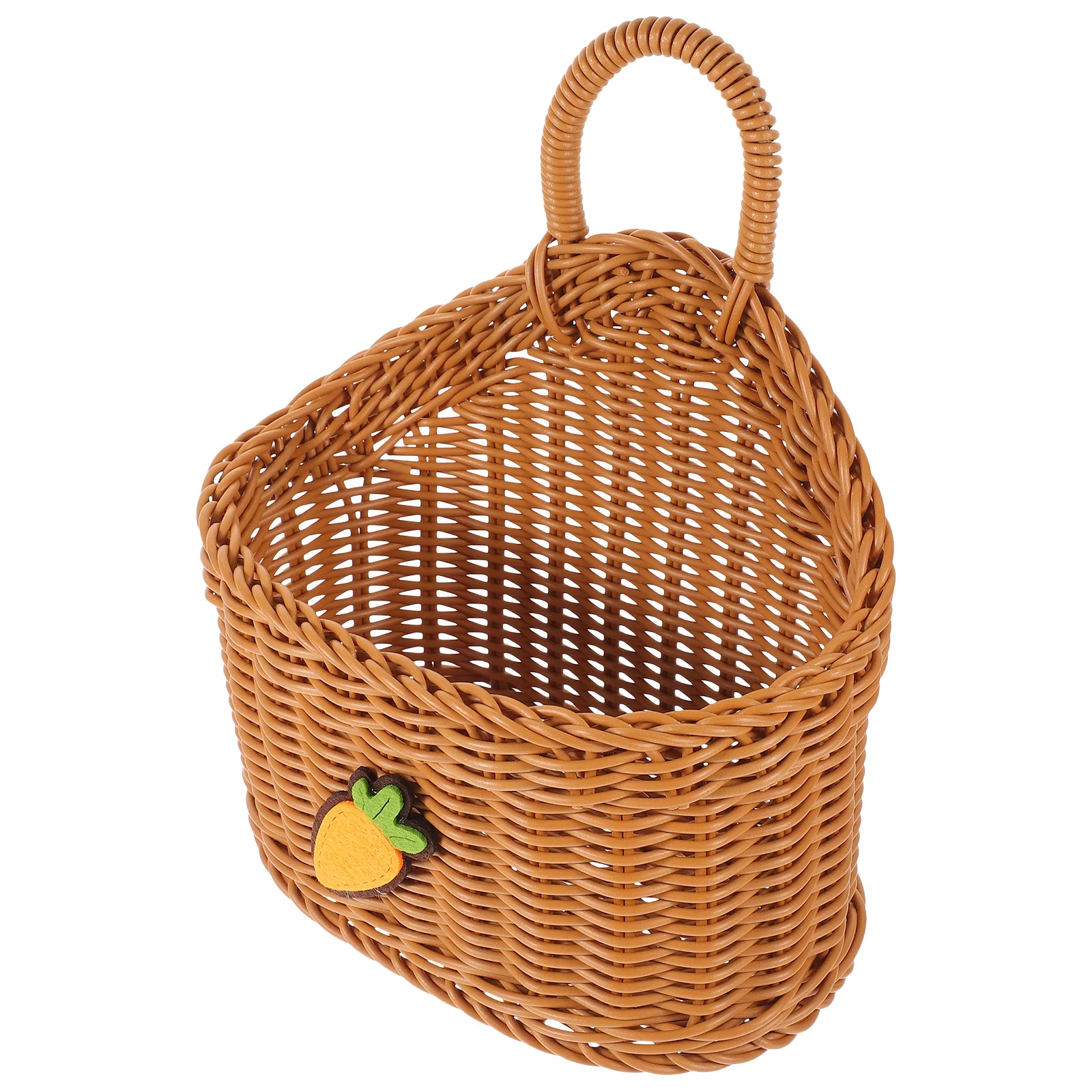 

Woven Hanging Basket Brown Carrot Style Plastic Storage Baskets for Kitchen Wall Decor Modern Fruit Vegetable ganizer Home Use
