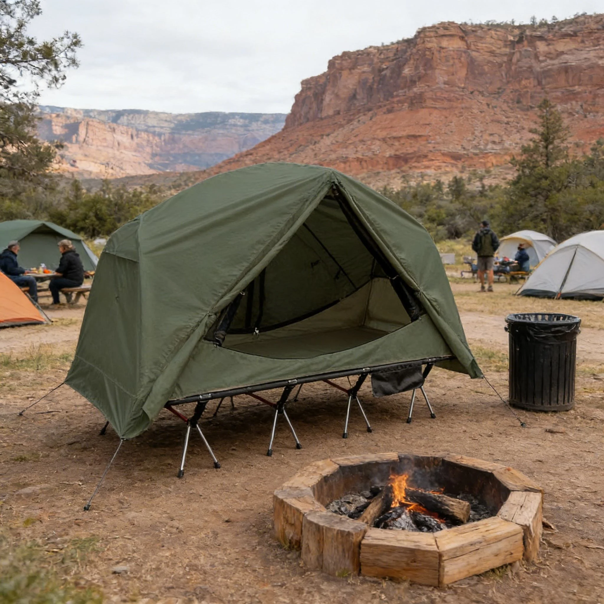 Outdoor Camping Mosquito Net - سرير تخييم خفيف الوزن مرتفع عن