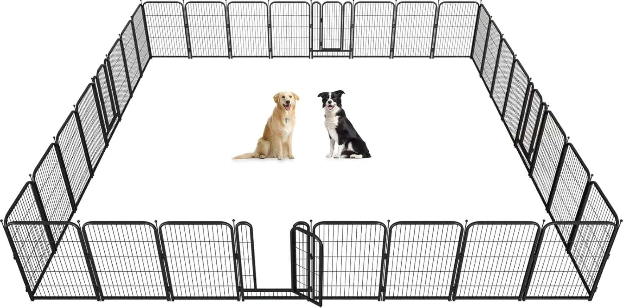 

Metal Dog Playpen, 40" Inch Height 32 Panels, Ideal Dog Fence for Large/Medium/Small Dogs Indoor & Outdoor Bliss, Perfect Dog