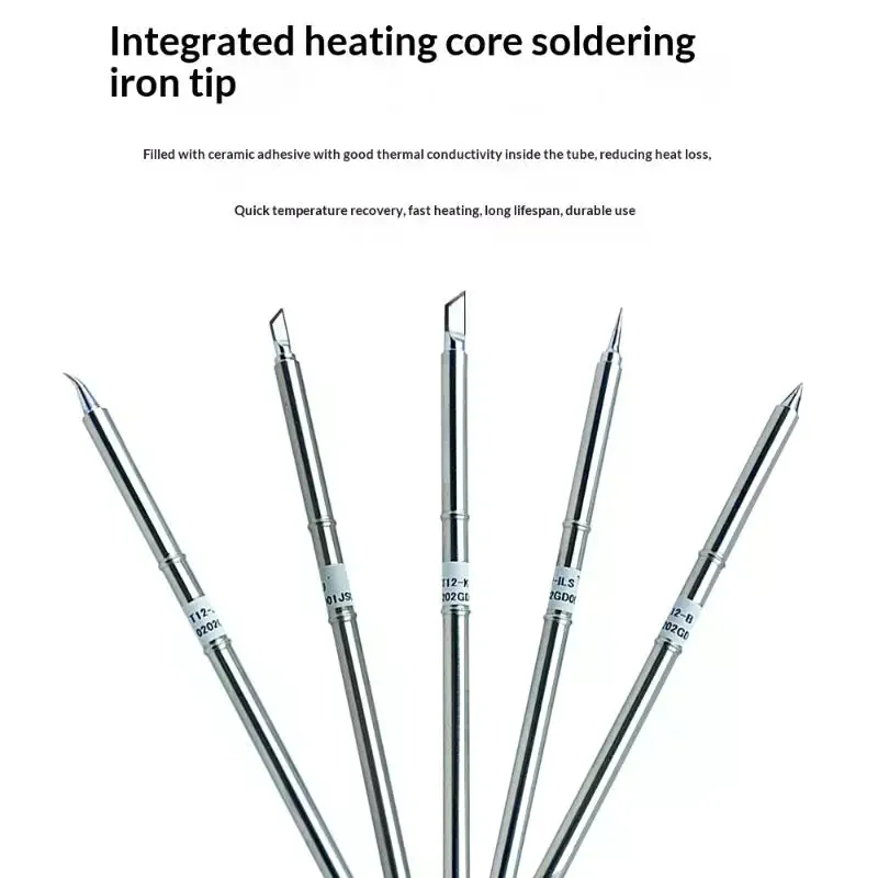 T12 I ILS J02 JL02 K KU Soldering Iron Tips Kit; Suitable for Hakko Fx951 DIY T12 Soldering Iron for Welding Works.