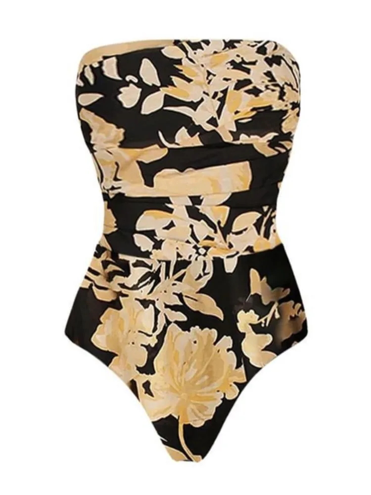 Maillot de bain une pièce imprimé à volants, avec couverture, Sexy, ventre plat, ceinture, body, sortie de plage, maillots de bain femmes
