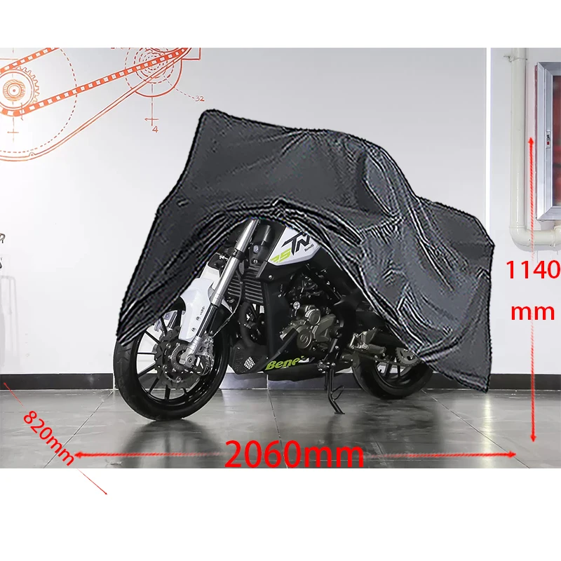 

For Benelli TNT25 motorcycle cover Full car Sun protection dust no ear thickened Oxford cloth rain cover Motorcycle