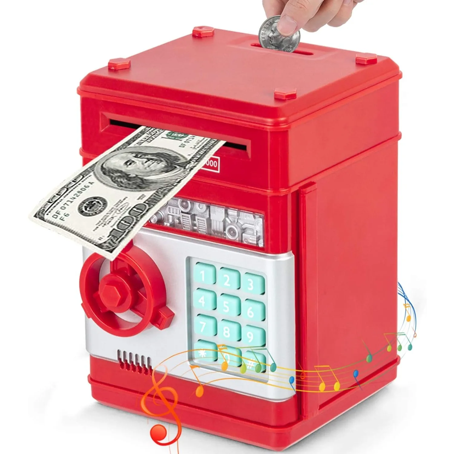 

Piggy Bank for Kid with Password Code Lock Real Money Cash Coin Can Saving Box Electronic Money Safe Bank Hot Gift for Boy Girl