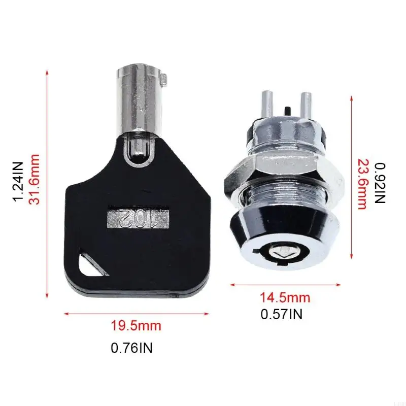 Blocco alimentazione in acciaio inossidabile L4MB 12mm per interruttore tasto DOPPIALE TIPO TIPO OUT OUT PER BLOCCO CHIAVE
