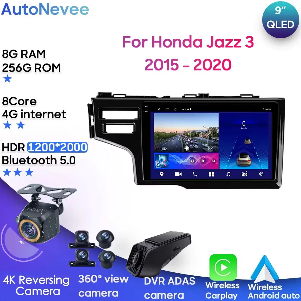 

Android 13 Car Radio Multimedia Player For Honda Jazz 3 2015 - 2020 Fit 3 GP GK 2013 - 2020 GPS Wireless Carplay Android Auto