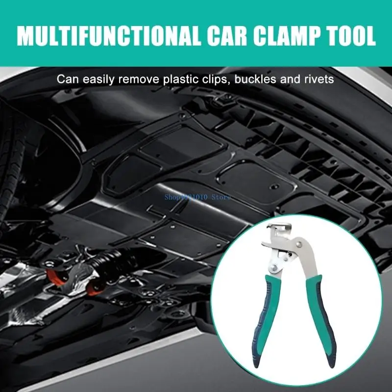 T3LF Spring Loaded Car Clip Remover Stainless Steels Construction Nonslip PVC Grip For Car Interior Trim Bike Tire Repair