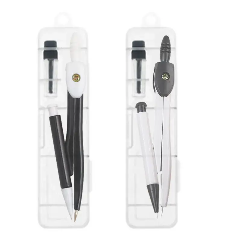 Geometry Compass Pencil Compass With Storage Box Stainless Steel Drawing Compass Geometry Precision Tool For Class Supplies