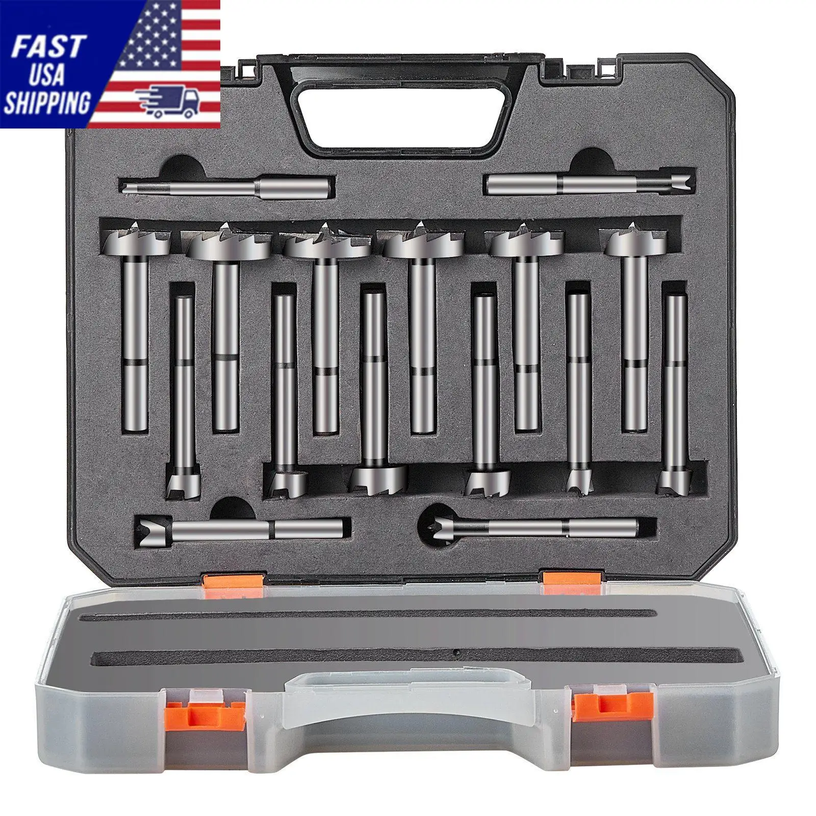 Forstner Bit Set, 16 Pcs Forstner Drill Bits Set, 1/4