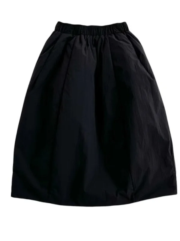 Thiened Cotton Winter New Sle Women's Skirt Faionable All-Match Large Size High Waist Warm f-length Skirt