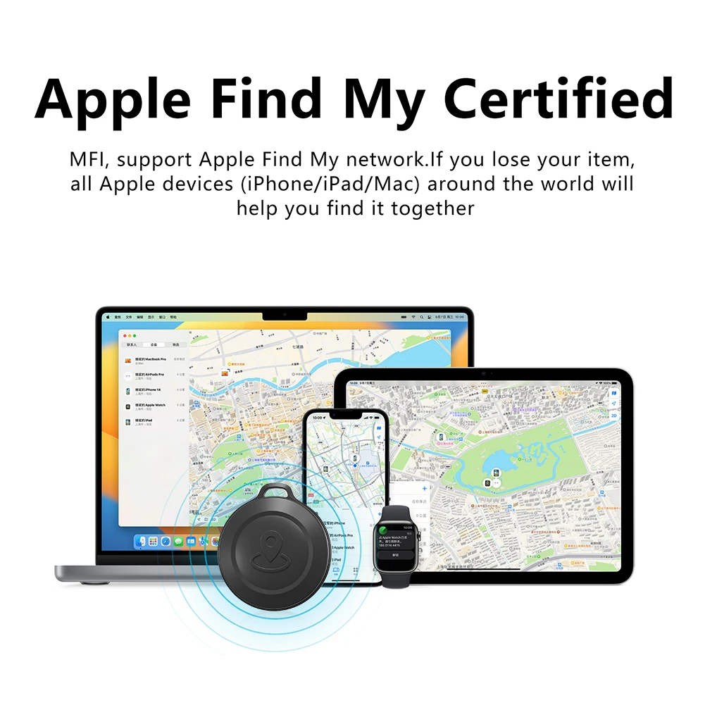 Smart GPS Tracker Bluetooth-Compatible Work With Apple Find My Anti Lost Reminder Mini Tracking Device Pet Key Child Finder