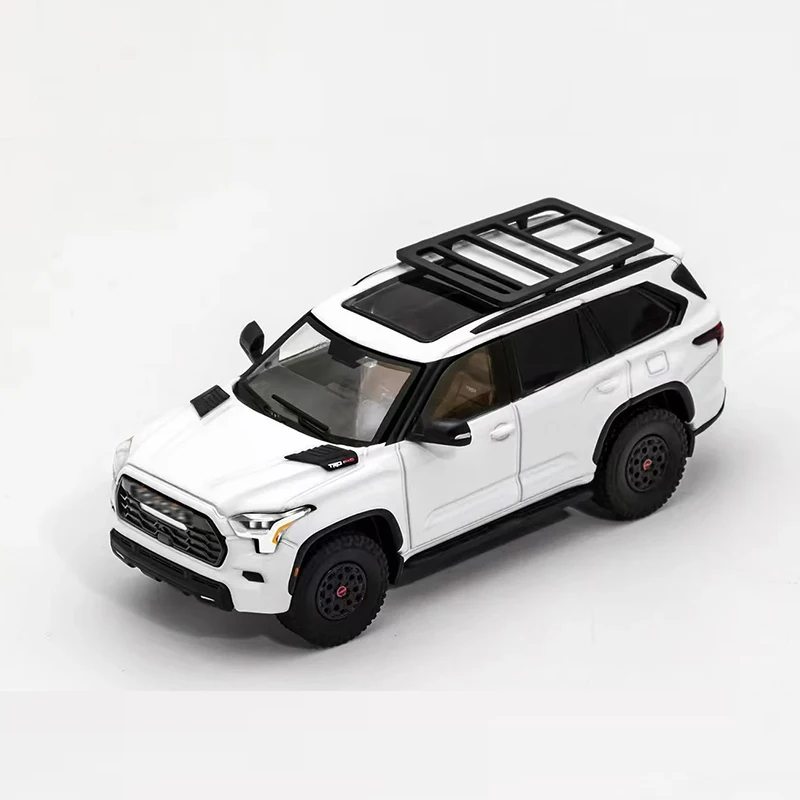 In Stock 1:64 GCD Sequoia XK80 TRD PRO White Diecast Diorama Car Model Toys