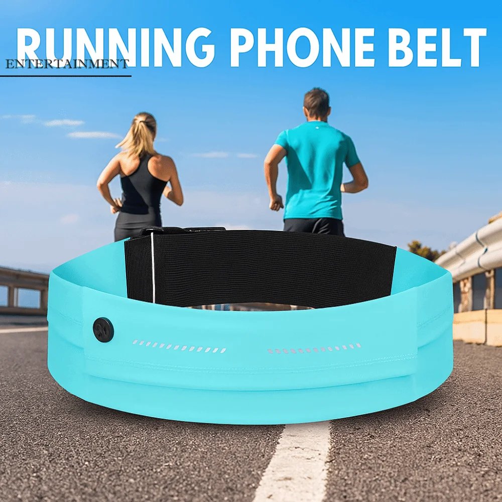 

Ультратонкая спортивная мобильная поясная сумка с ночным отражением, плотно прилегающая поясная сумка для бега, легкая спортивная сумка для телефона