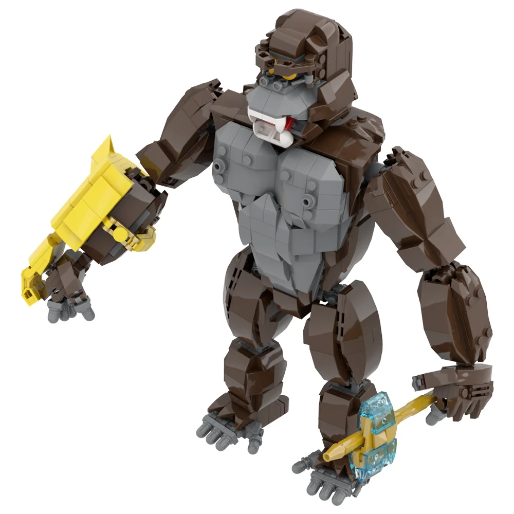 Gobricks MOC Mech Animal Chimpanzee Model Building Blocks Robot Godzillaeds Creativity Bricks Toy for children birthday Gift