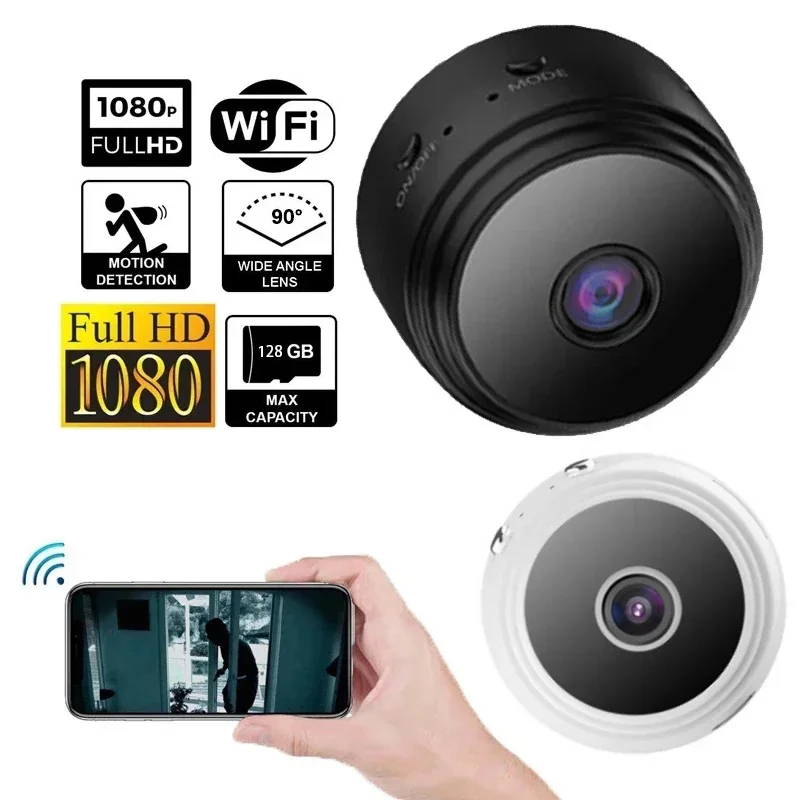 Câmera Mini WiFi A9 HD, Gravador de Vídeo Sem Fio, Gravador de Voz, Câmera de Monitoramento de Segurança para Casa Inteligente, Ideal para Bebês e Animais de Estimação