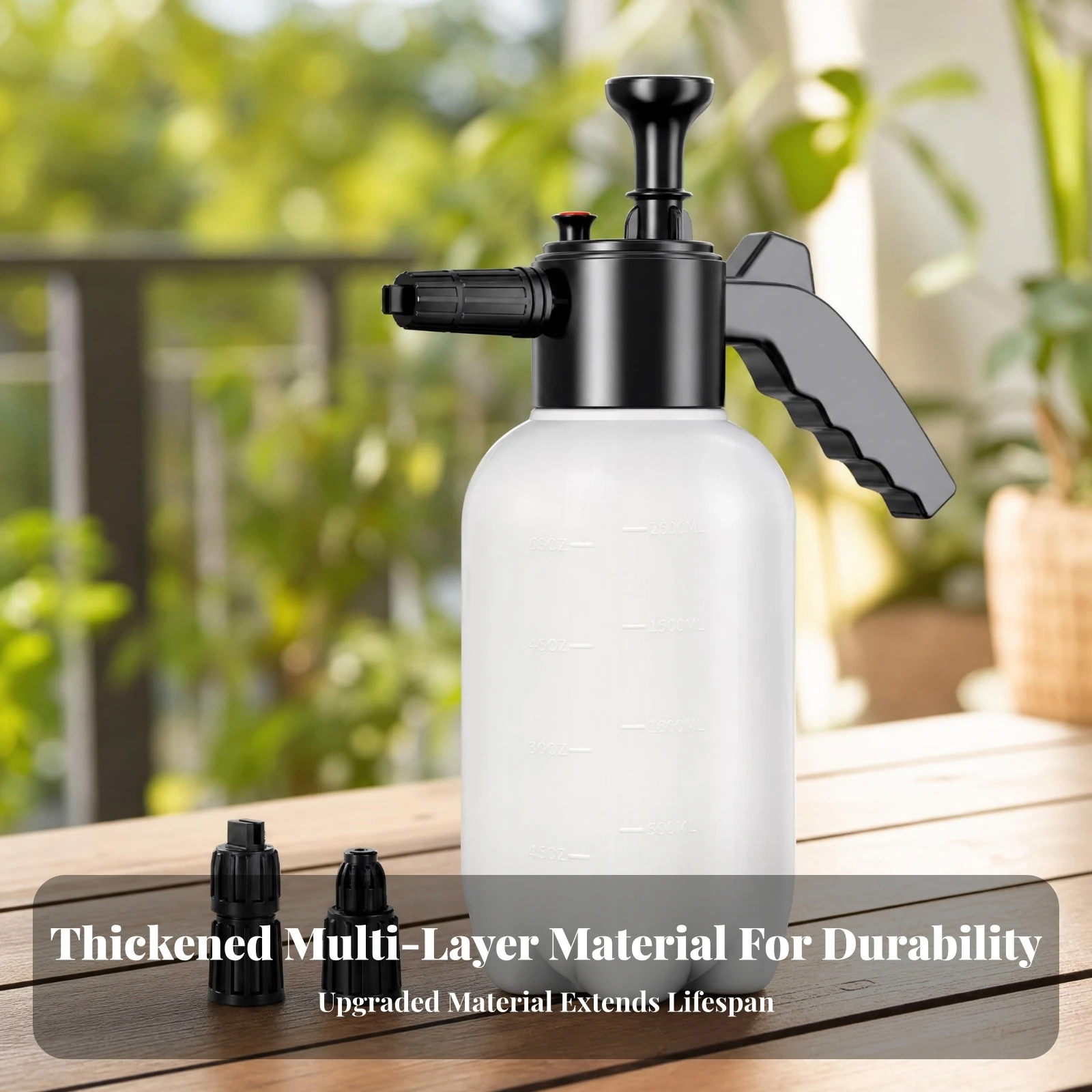 

Foam Sprayer Bottle Handheld Foaming Pump Sprayer Cleaning Tool Interchangeable Nozzles Side Handle