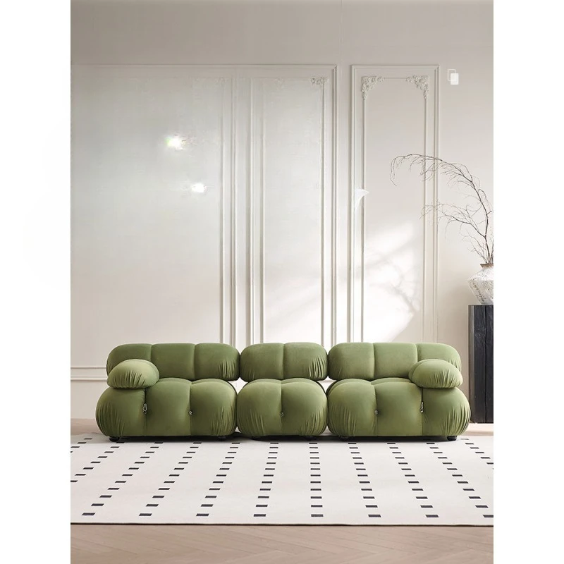 French cream style module sofa free combination small apartment