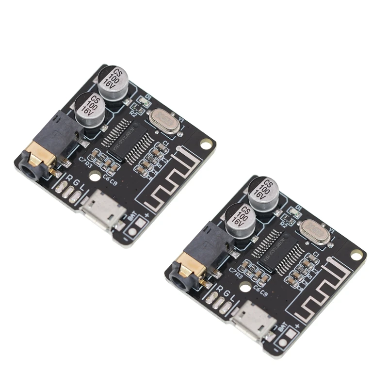 2Pcs Bluetooth Audio Receiver Board Bluetooth 4.1 MP3 Lossless Decoder Board Wireless Stereo Music Module