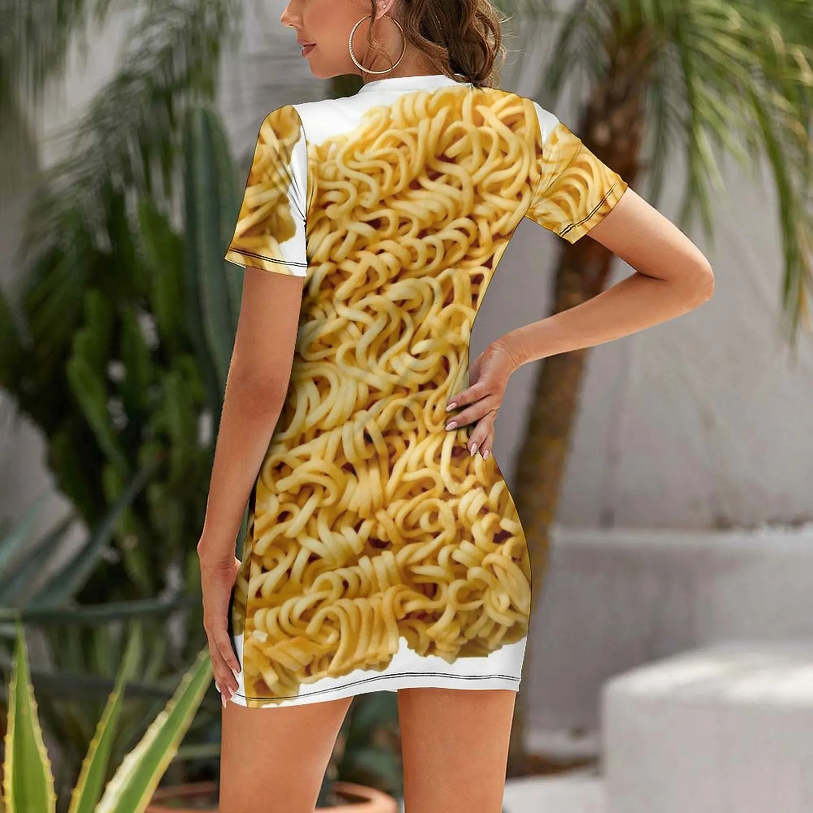 RAMEN NOODLES Short Sleeved Dress dresses for woman luxury dresses Female dress party dress women elegant luxury