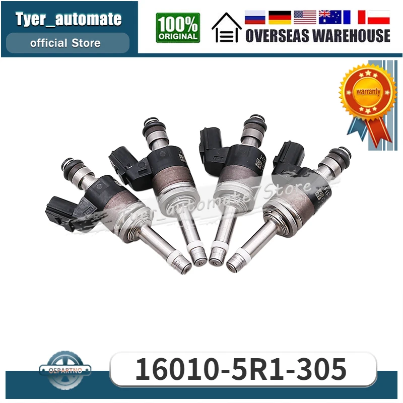 

16010-5R1-305 4PCS Fuel Injectors For 2015-2019 Honda Fit 1.5L