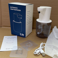 400ML Touchless Foaming Soap Dispenser USB Rechargeable Automatic Soap Dispenser Electric 4 Level Adjustable Foam Soap Dispenser