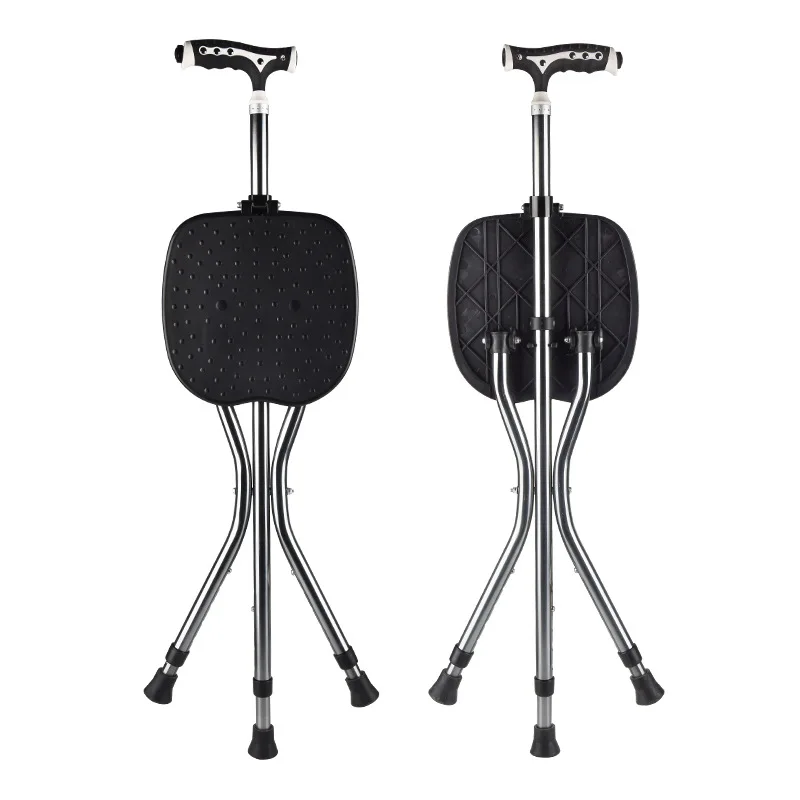 Hot Sale Handy Stick Chairs Crutch Folding Cane Seat Stool And Trekking Poles Walking Sticks With Chair