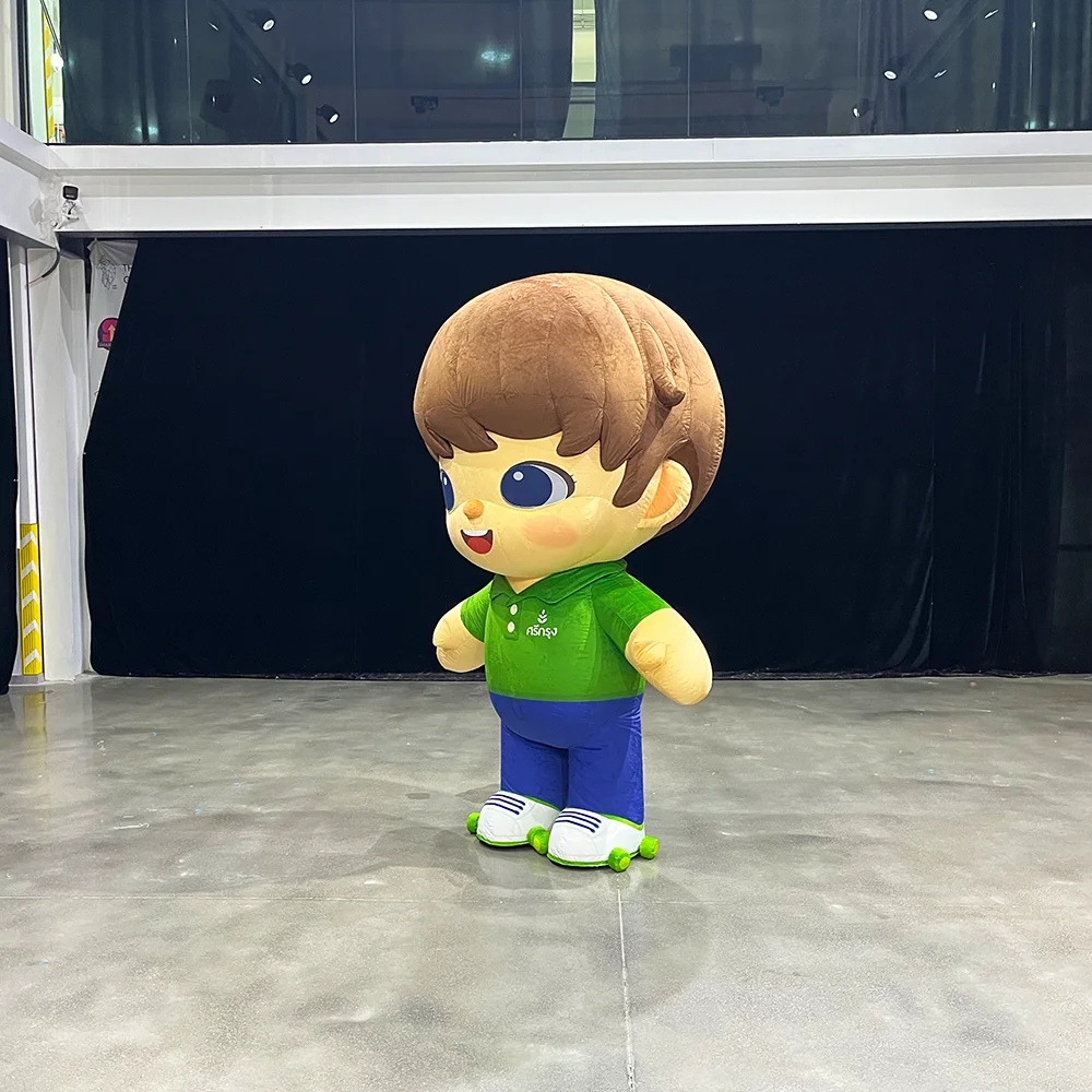 OEM/ ODM Inflatable Mascot Costume 3D Modeling Custom Inflatable Costume for Adults Durable Oxford Cloth Boy Costume Mascot