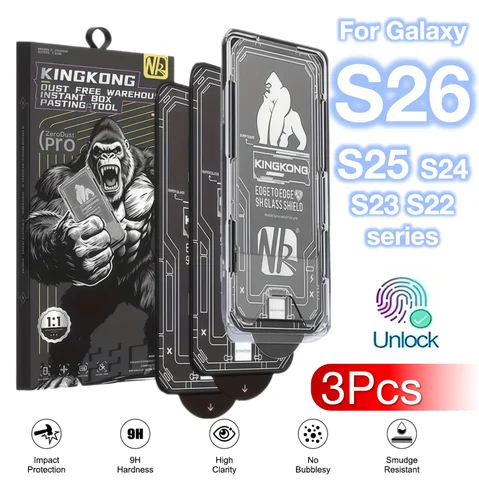 Защитное стекло 9H для Galaxy S25/S24/S23/S22, 3 шт. — фото товара