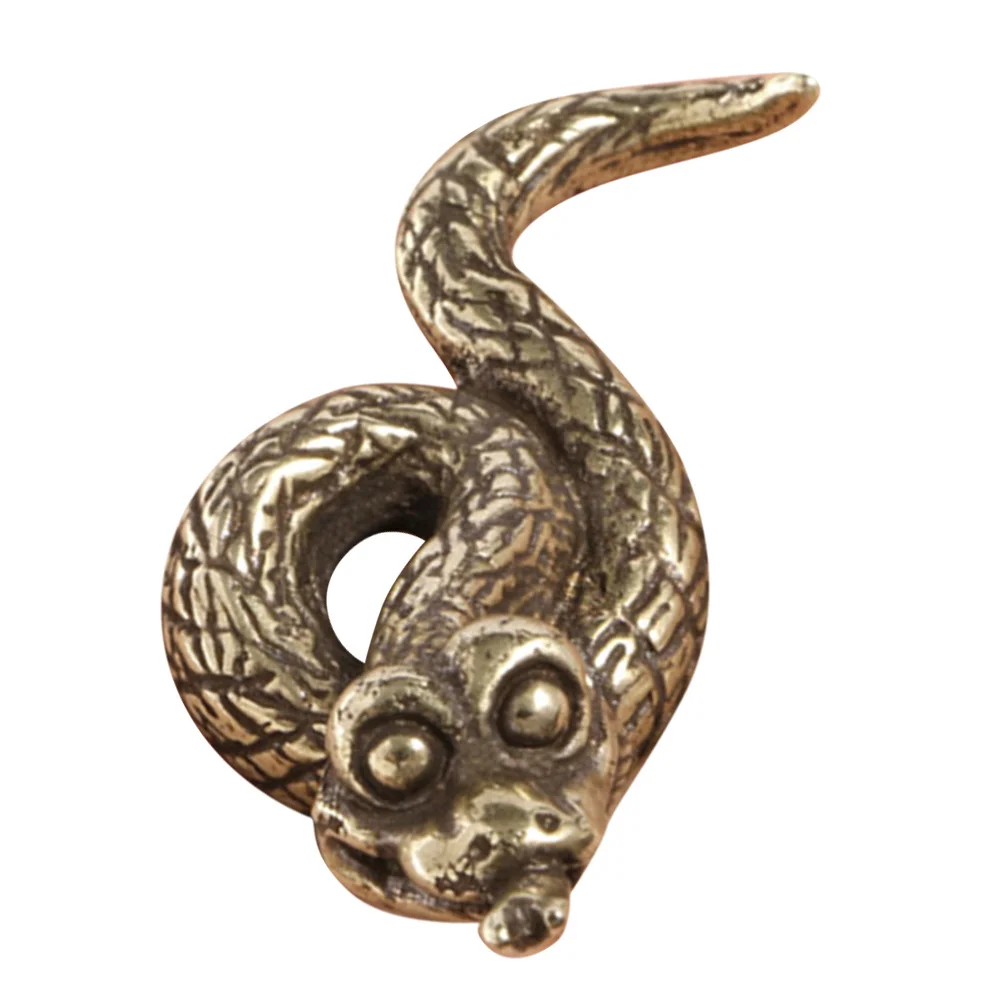 

Brass Snake Year Mascot Sculpture Home Decor Living Room Good Luck Ornament Snake Year Mascot