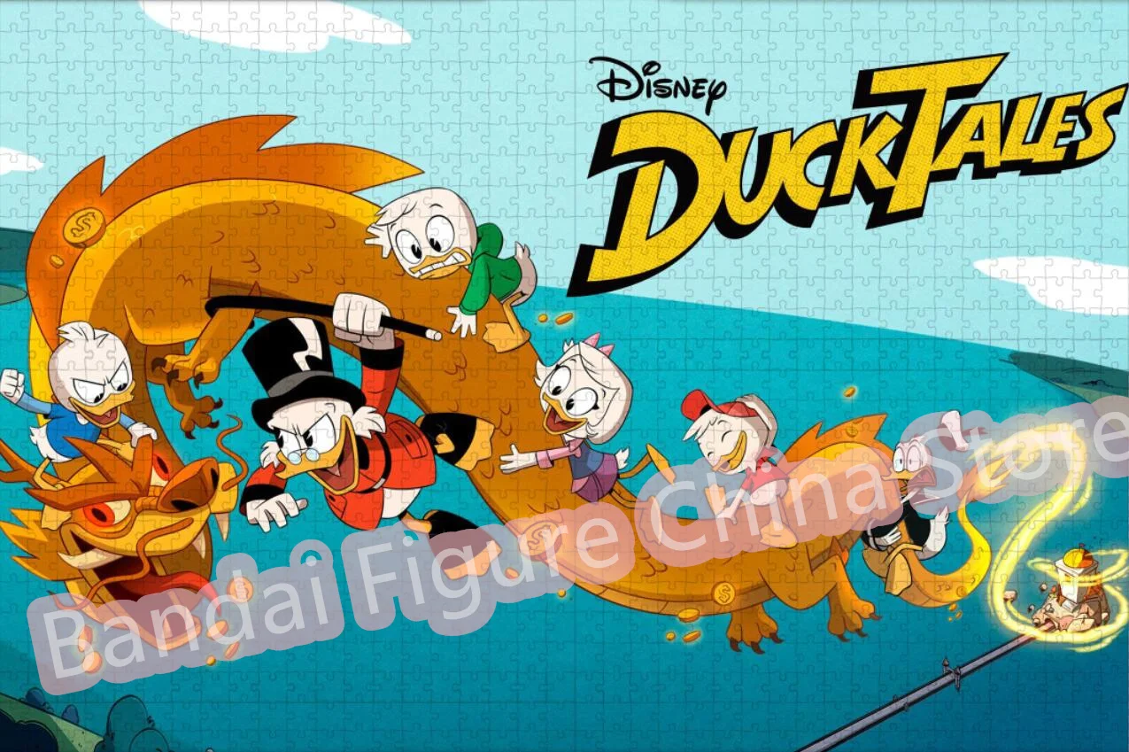 Scrooge Mcduck Print Puzzle 300/500/1000 Pieces Disney Cartoon Billionaire Duck Stress Relief Toy Jigsaw Puzzles Kids Games