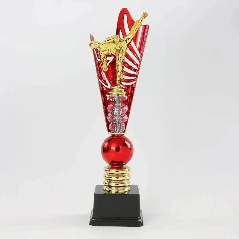 Taekwondo martial arts boxing combat trophy, children's student commemorative item, figurine - view 3