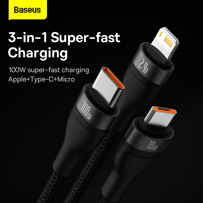 baseus-3-em-1-cabo-usb-tipo-c-100w-cabo-de-dados-de-carregamento-rapido-para-honor-50-pro-carregador-de-telefone-para-xiaomi-samsung-cabo-micro-usb