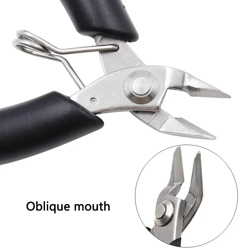 

1pcs Diagonal Pliers Mini Wire Cutter Manual Cutting Tool Small Soft Cutting Electronic Pliers Wire Insulation Rubber Grip Model