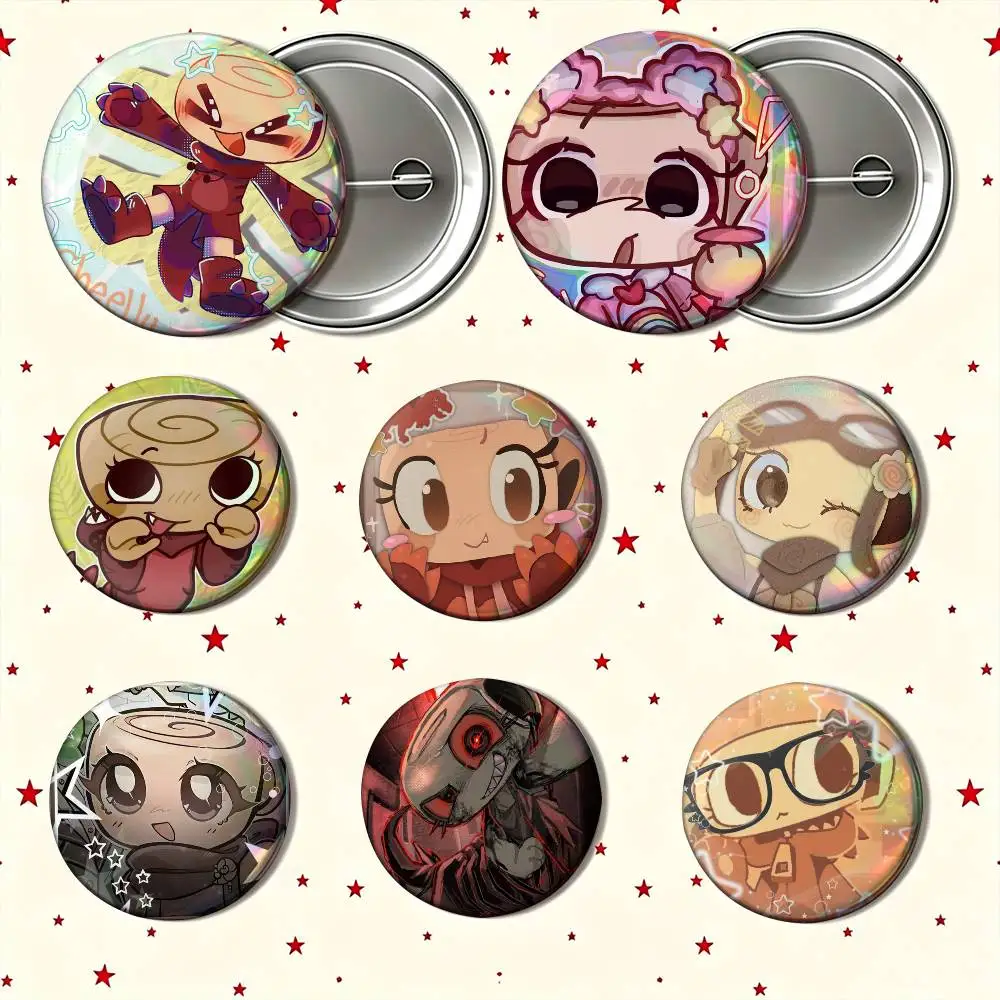 Cartoons Dandys World Shelly 25mm 32mm 44mm 58mm Anime Badges Brooches DIY Pins Decorations Birthday Gifts