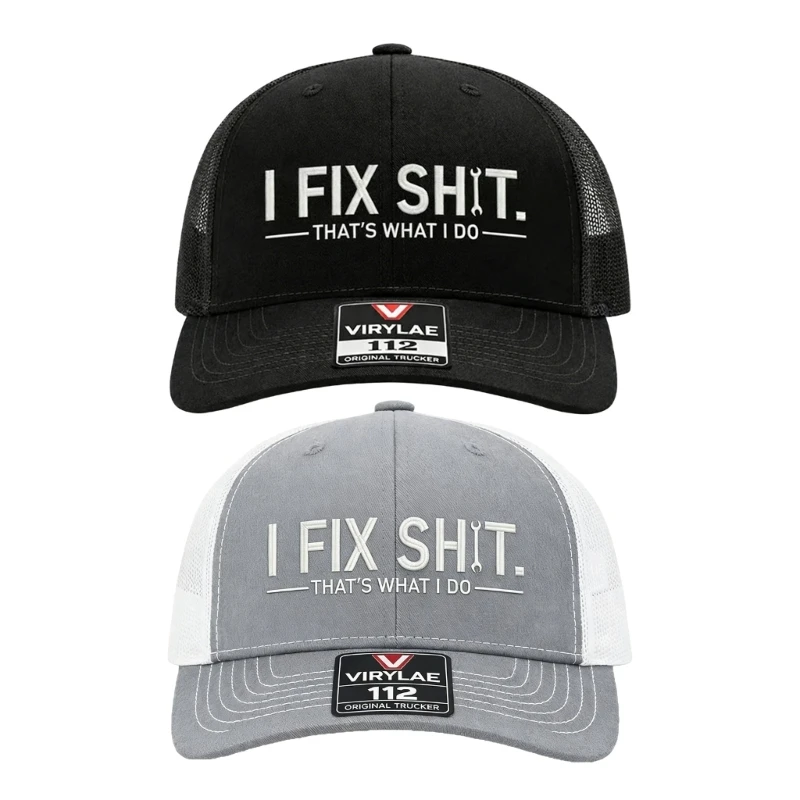 652B Unisex Embroidery Mechanic Baseball Cap Repairman Dad Hat For Workshop Outdoor Activity And Daily Fashion Headpiece