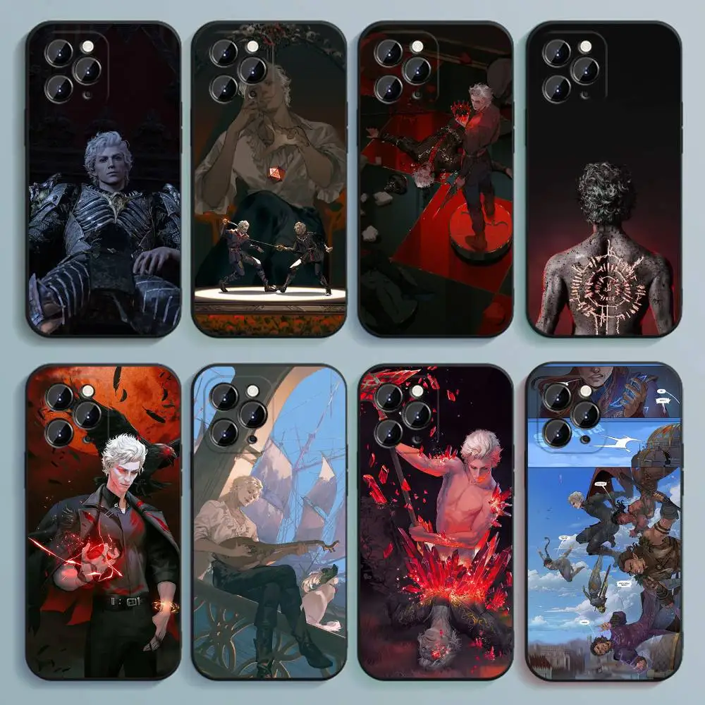 

BG3 Gate Phone Case For iPhone 17,16,15,14,13,12,Pro,Max,Plus,E,SE4,Air,Mini Black Soft Cover