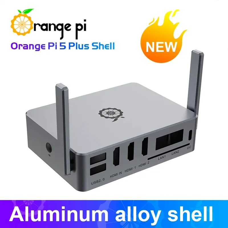 

Orange Pi 5 Plus Aluminum Alloy Case, Metal Case for Orange Pi 5 Plus Development Board Single Board Computer Aluminum Case