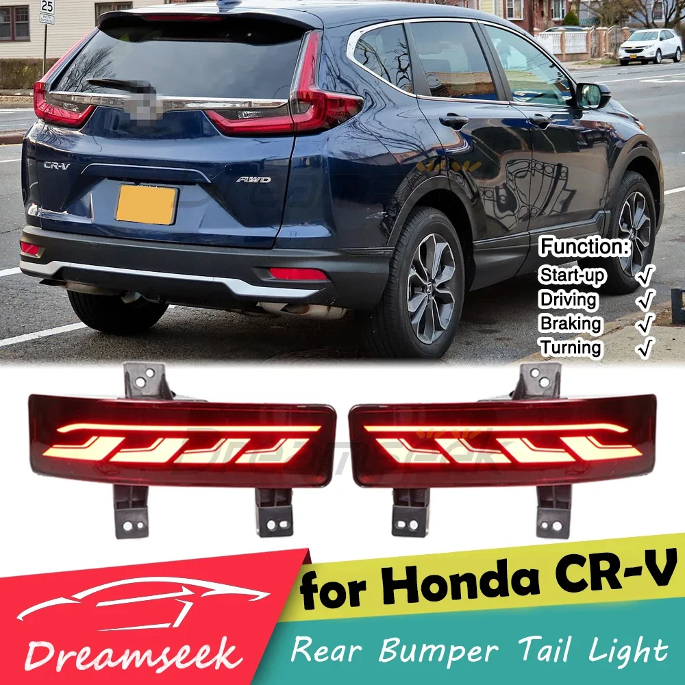 

Светодиодный задний фонарь заднего бампера для Honda CR-V CRV 2020 2021, стоп-сигнал с динамическим указателем поворота, красная линза в стиле Audi