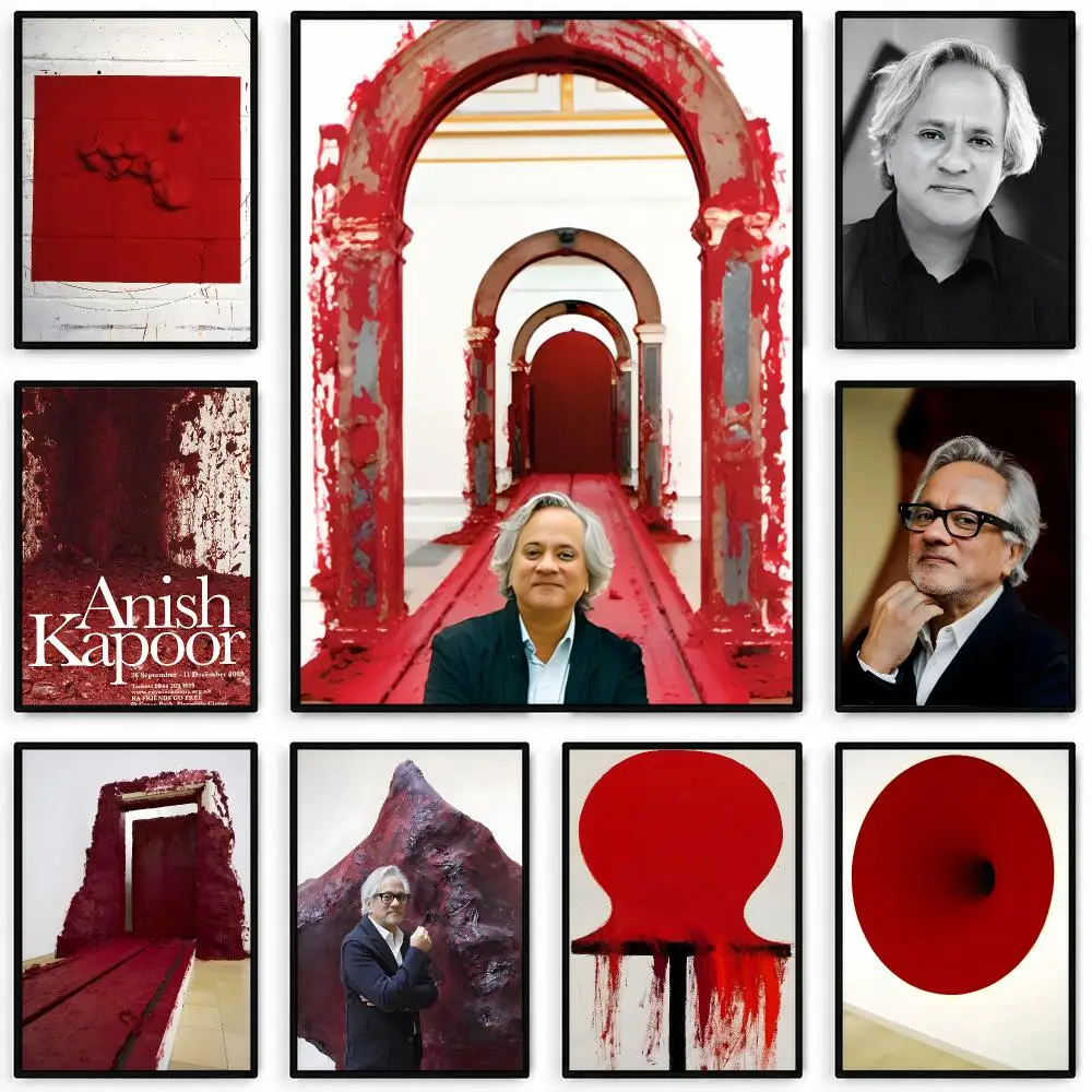 Artist Anish Kapoor Poster Waterproof Self-adhesive Stickers, Coffee Dorm Bedroom Wall Decals, Gift