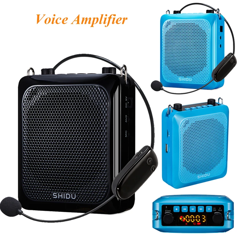 

SHIDU Portable Voice Amplifier Mini Audio Bluetooth Speaker with UHF Wireless Microphone For Teacher