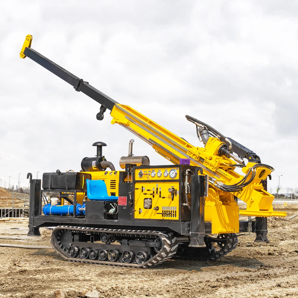 Dual-Purpose Drilling Rig 100-400m Mud And Air Drill Core Drilling Rig Down The Hole Hammer Diesel