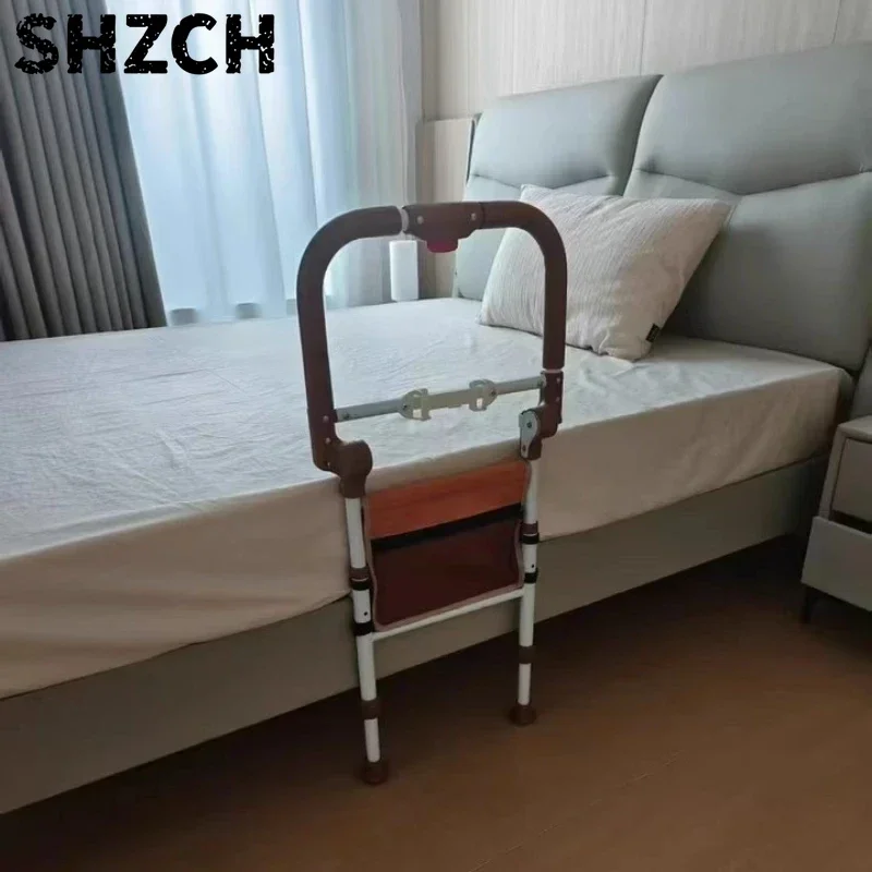 Foldable Bedside Assist Handle for Elderly People Anti-Slip Safety Support Rail Adjustable Standing Aid Tool Fall Prevention