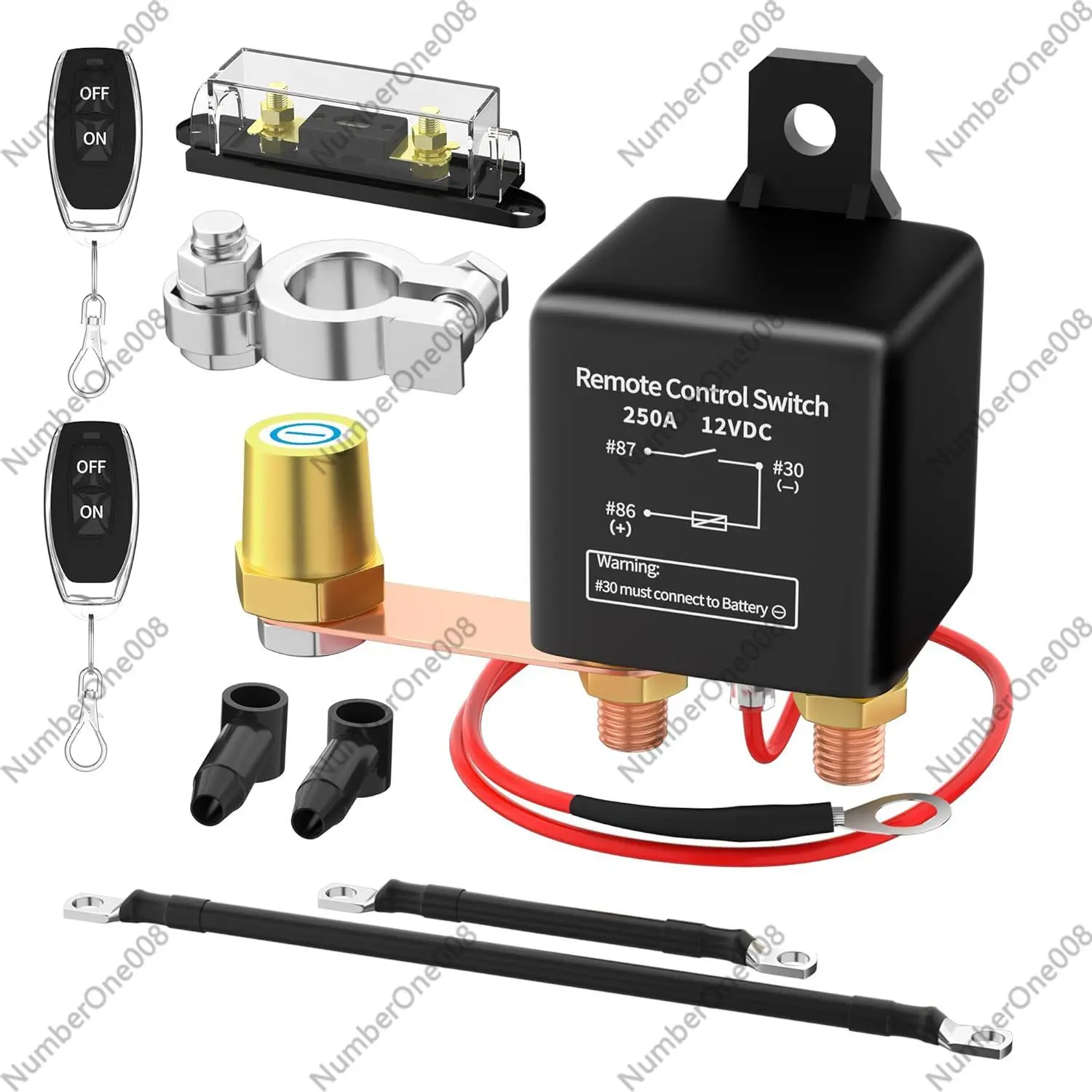 

12V 250A Remote Battery Disconnect Switch Anti Theft Kill Switch for Car Truck RV