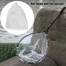 Rubber Net Head 32/40/55cm Hand Net Replacement Portable Foldable Trout Net Outdoor Fishing Accessories