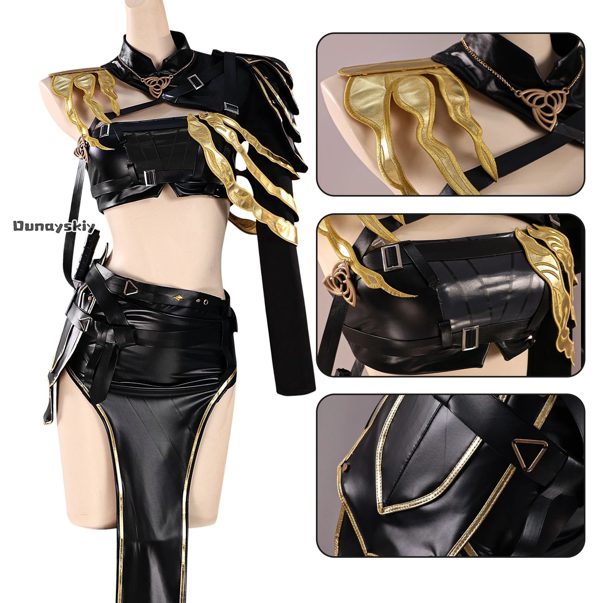 Synex Cosplay Juego Path to Nowhere Disfraz Synex Lencería sexy Conjunto de cuero Disfraz de Navidad de Halloween Mujeres adultas {BankaiMode}